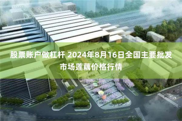 股票账户做杠杆 2024年8月16日全国主要批发市场莲藕价格行情