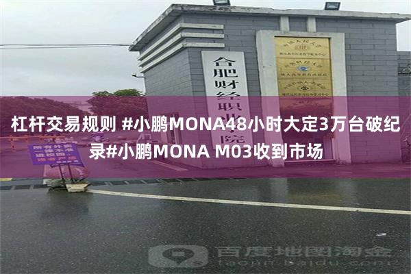 杠杆交易规则 #小鹏MONA48小时大定3万台破纪录#小鹏MONA M03收到市场